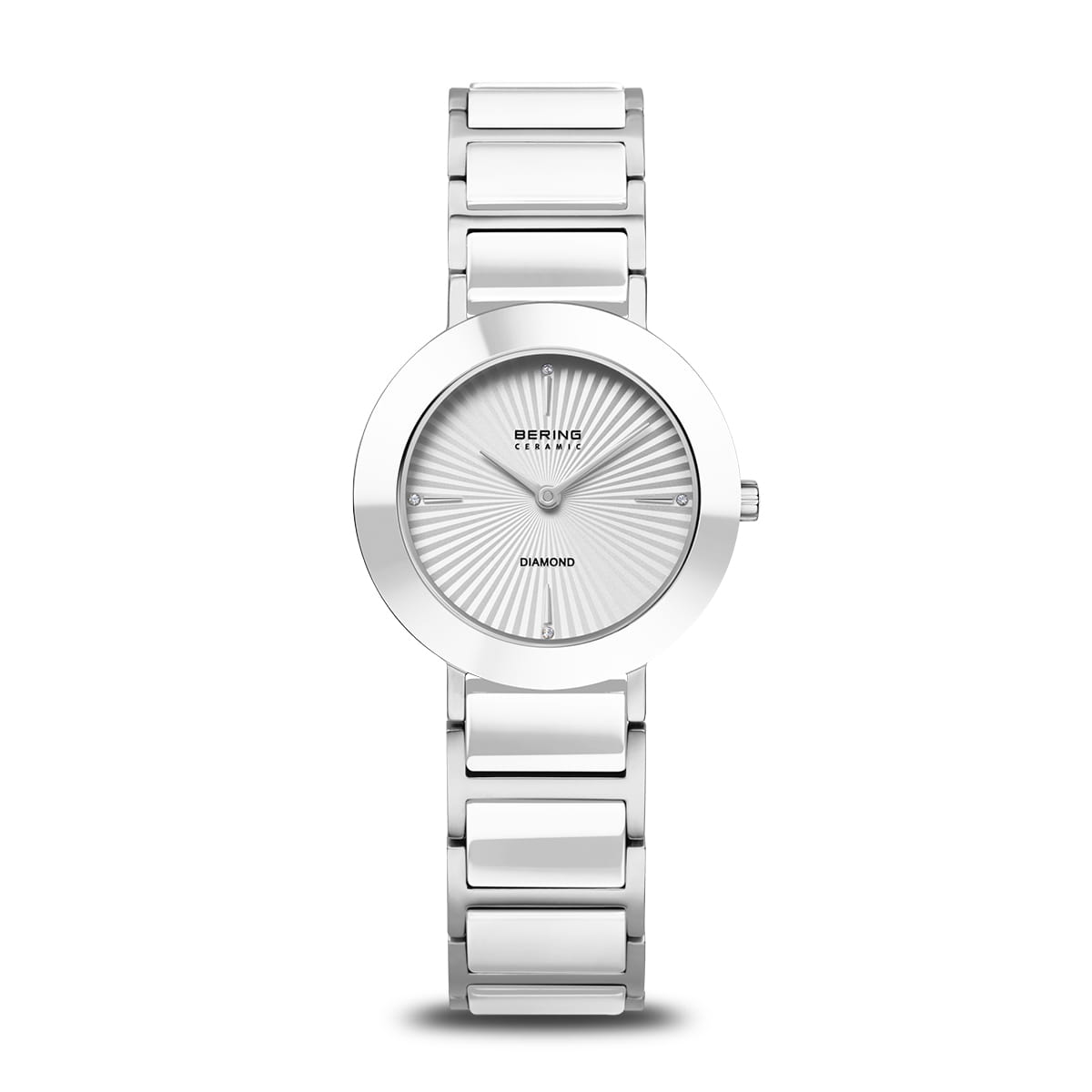 Bering Ceramic White Polished Silver