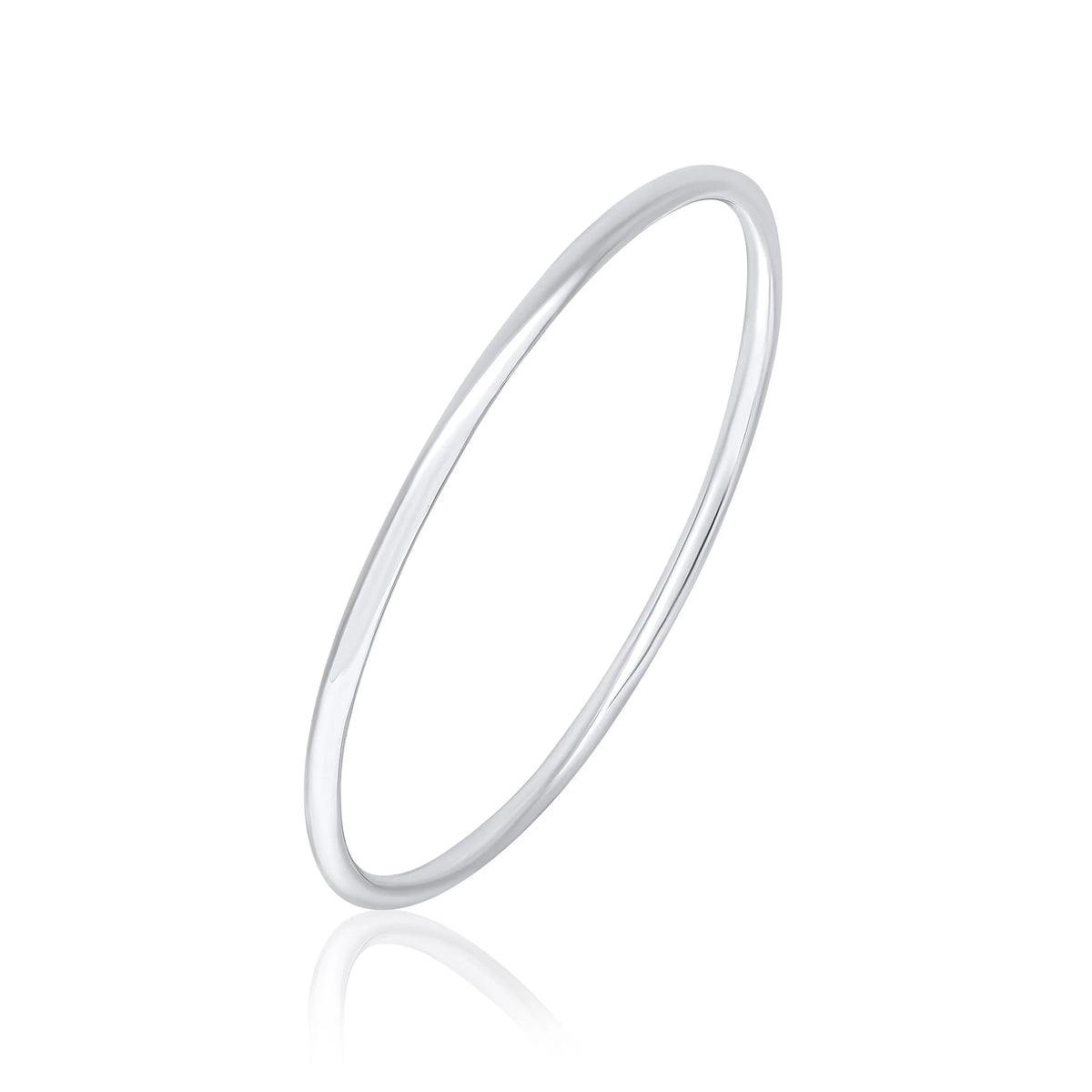 Silver Solid Round Bangle