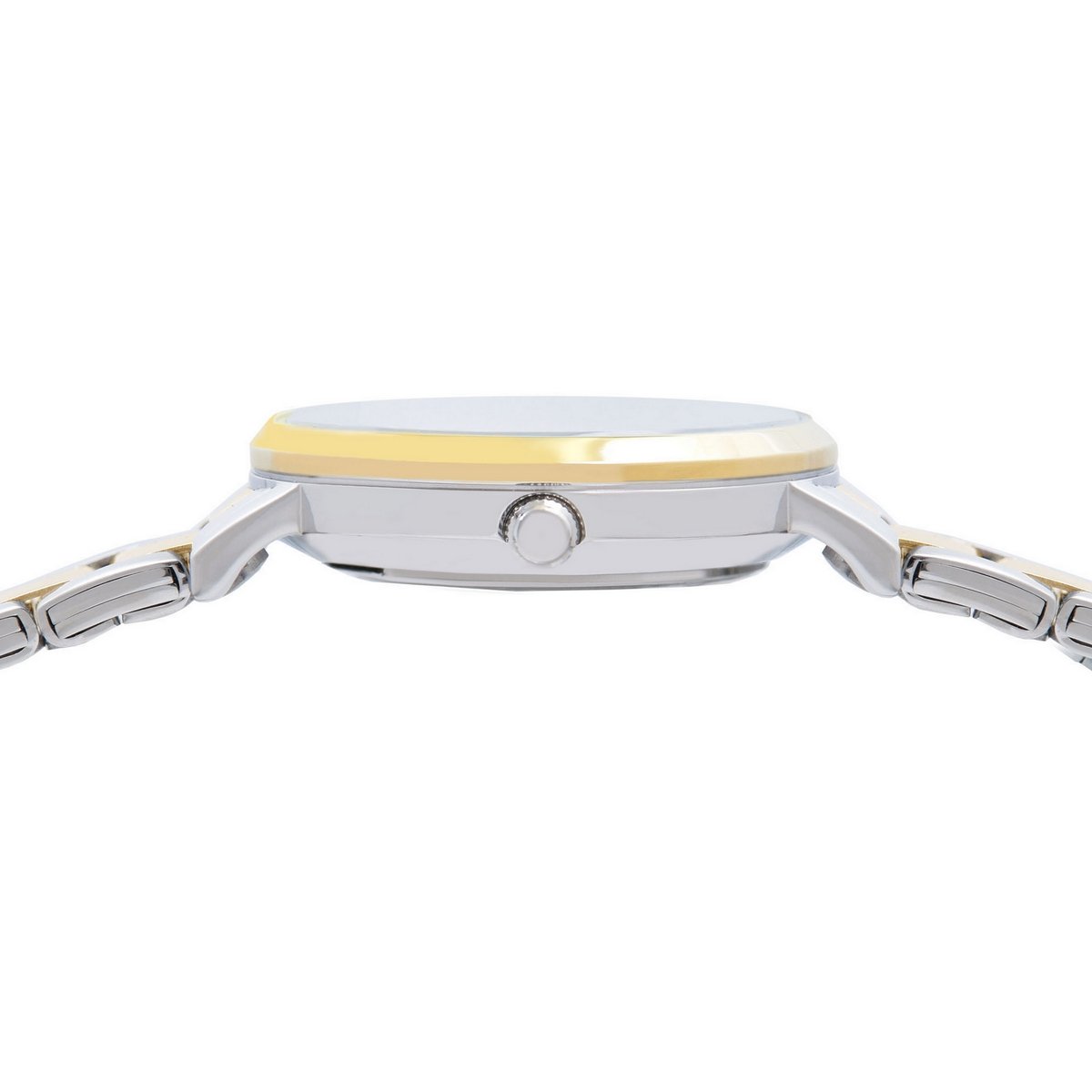 LORUS SOLAR LADIES TWO TONE SILVER DIAL BRACELET WATCH