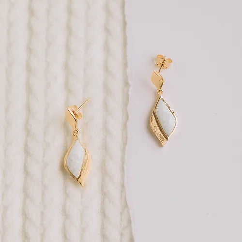 Lustre & Love Clarity Opal Earrings in Gold Vermeil