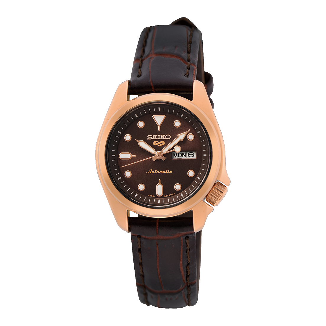 SEIKO LADIES SPORTS AUTOMATIC LEATHER STRAP WATCH