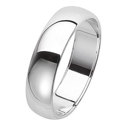 Silver D Shape 5mm Wedding Ring