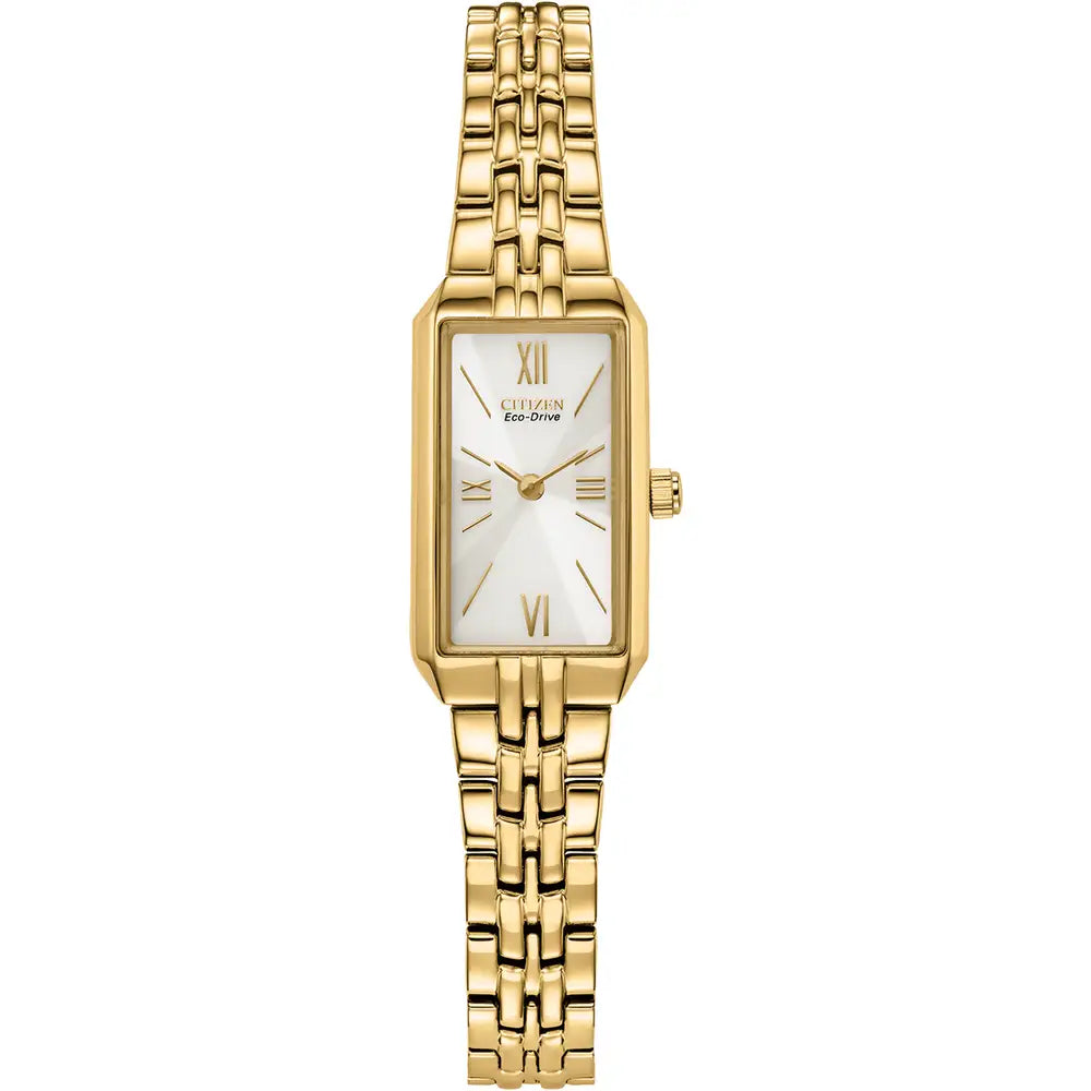 Citizen Silhouette Gold Tone Eco Drive Ladies Bracelet Watch
