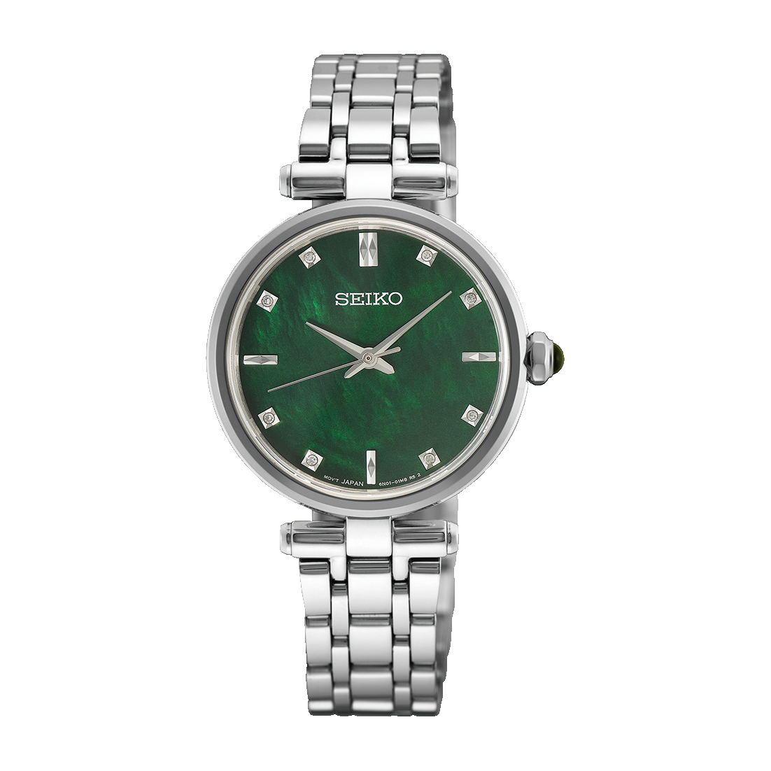 Seiko Ladies' Green Mother-of-Pearl Diamond Watch