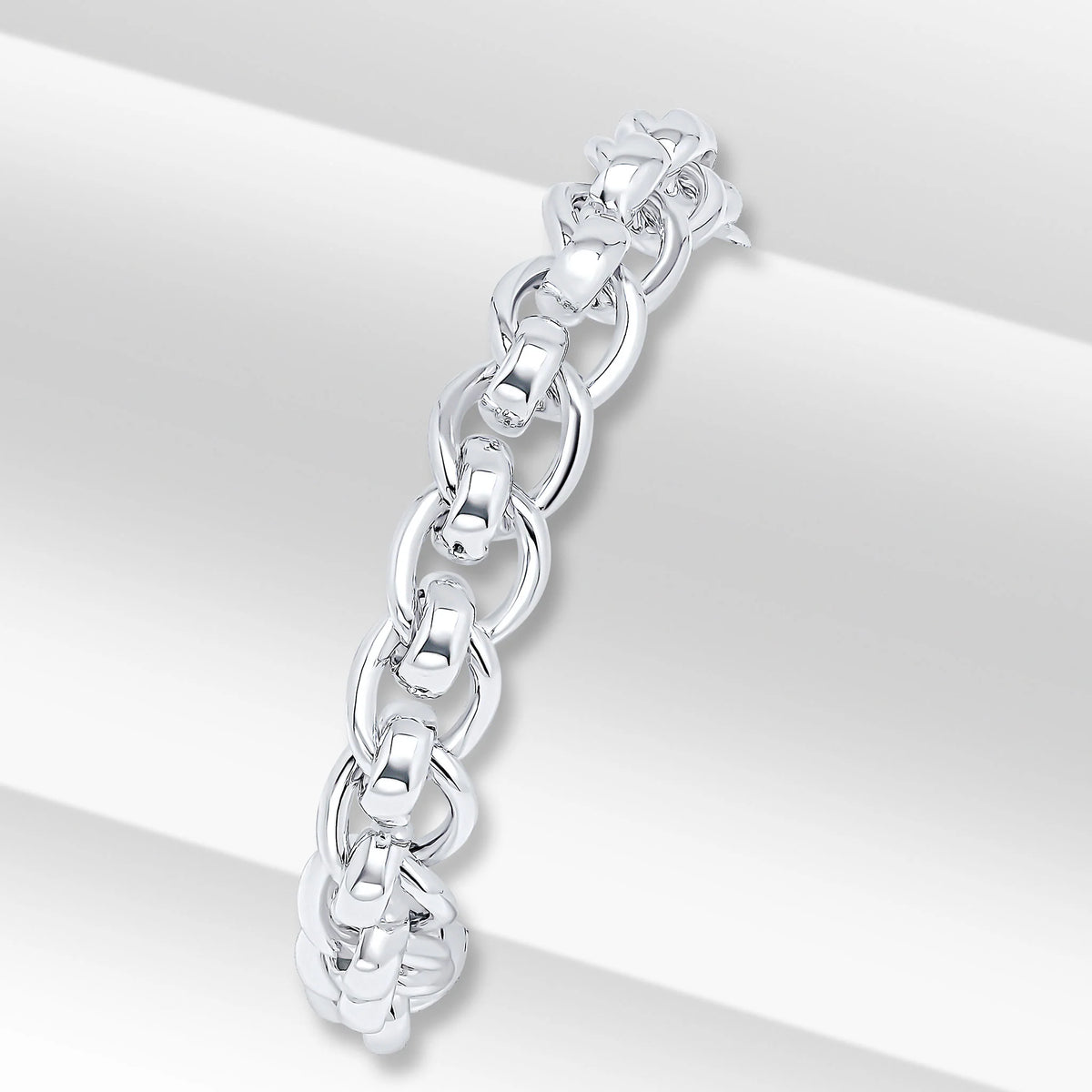 Silver 4mm Handmade Rollerball Chain Bracelet