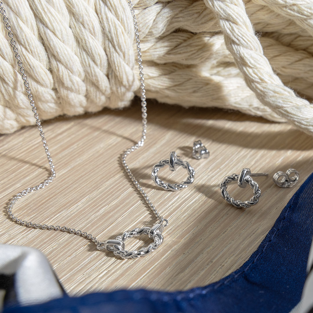 Kit Heath Marina Rope Twist Oval Stud Earrings