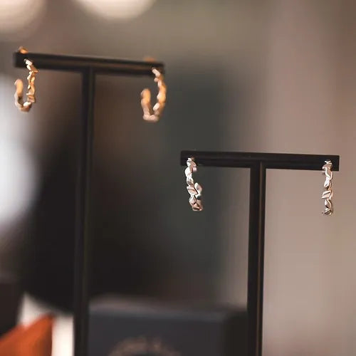 Lustre & Love Signature Hoop Earrings in Sterling Silver