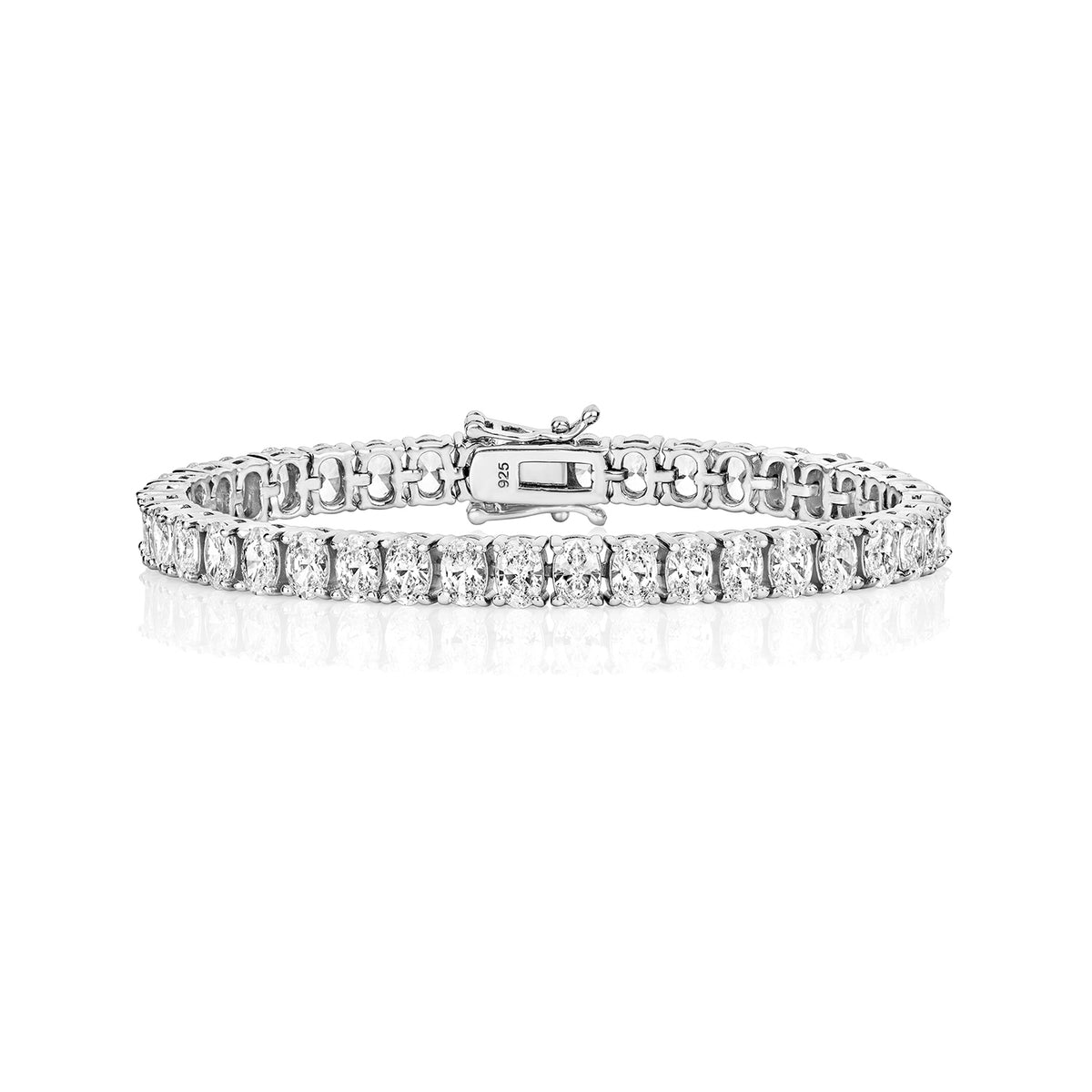 6X4 OVAL CUT STONE SIDE BY SIDE SET CLAW BRACELET