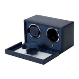 Cub Double Watch Winder With Cover - Navy