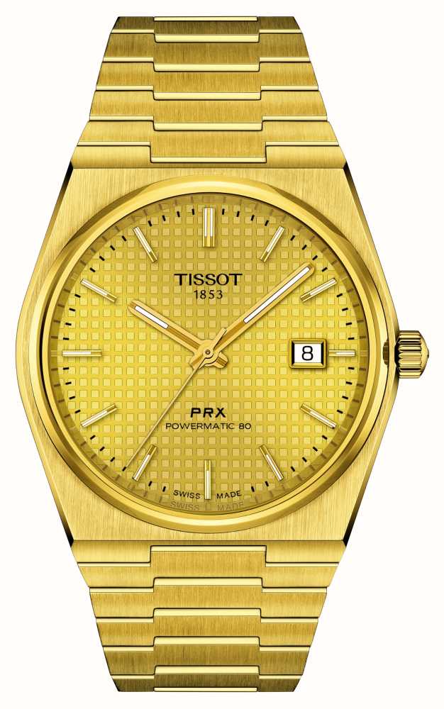 Tissot PRX Powermatic 80 (40mm) Gold Dial Gold PVD Stainless Steel