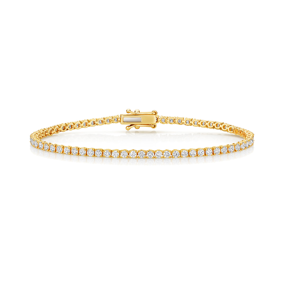 9ct YELLOW GOLD LAB GROWN DIAMOND BRACELET