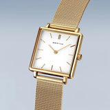 Bering Classic Ladies | polished gold | Mesh Bracelet Watch