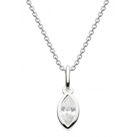 Dew Sterling Silver Marquise Gemstone Pendant