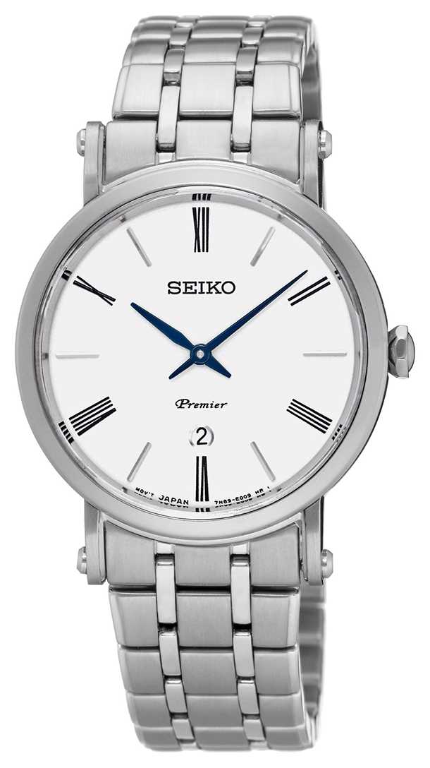 Seiko Premier Stainless Steel Sapphire Glass SXB429P1