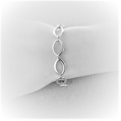 Silver Heavy Marquises Bracelet