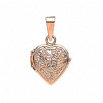Silver Rose Gold Plated Heart Locket