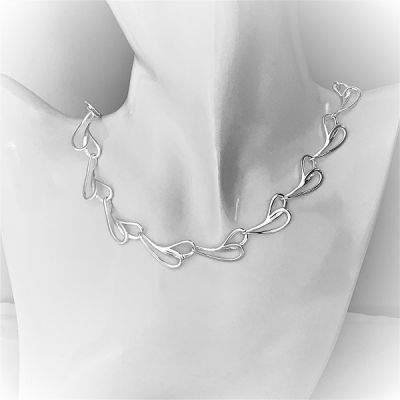 Silver BumbleBee Wings Necklace