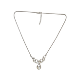 Silver 3D Pear Y Necklace