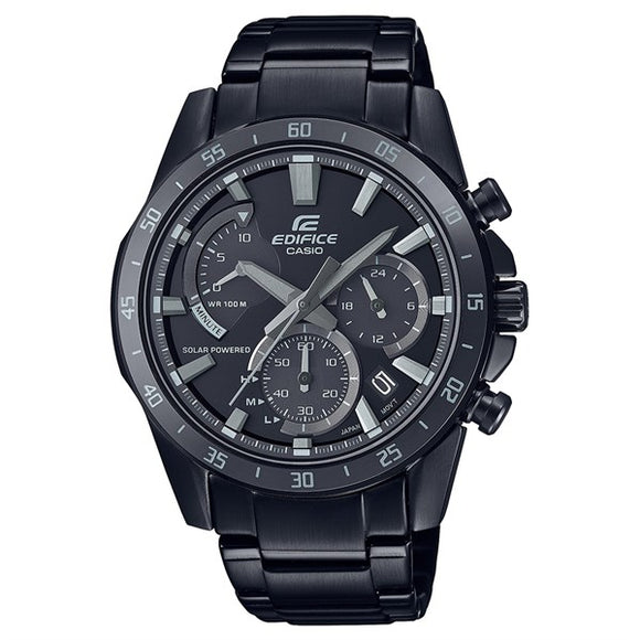 Casio Edifice Solar Black Ion Plated Watch