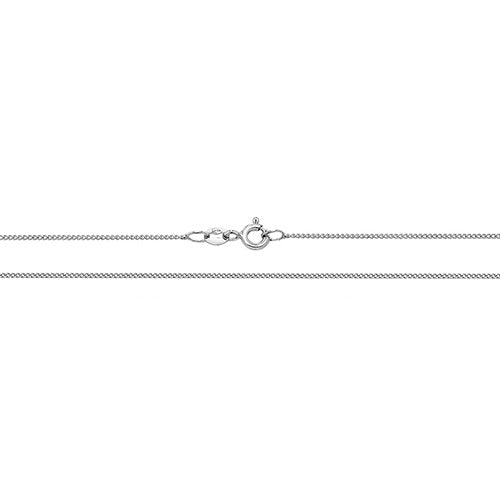 9ct White Gold Fine Curb Chain