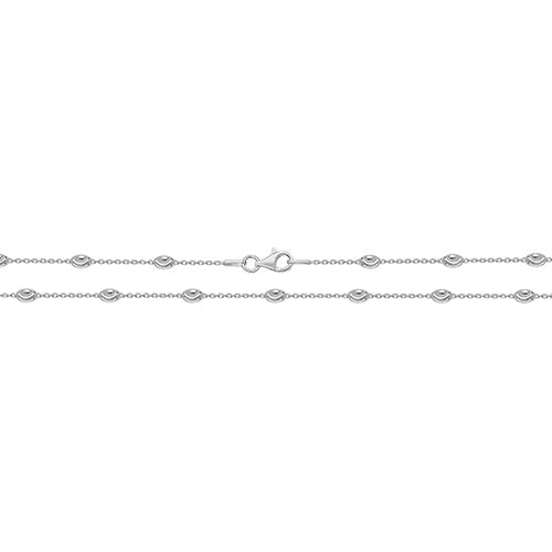 Sterling Silver Oval Moon Chain