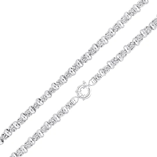 Silver Handmade 7.2mm Byzantine Chain