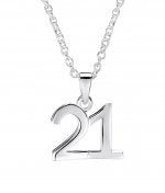 Jo for Girls sterling silver number '21' pendant