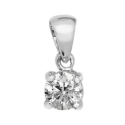 18ct Gold Single Stone Diamond Pendant