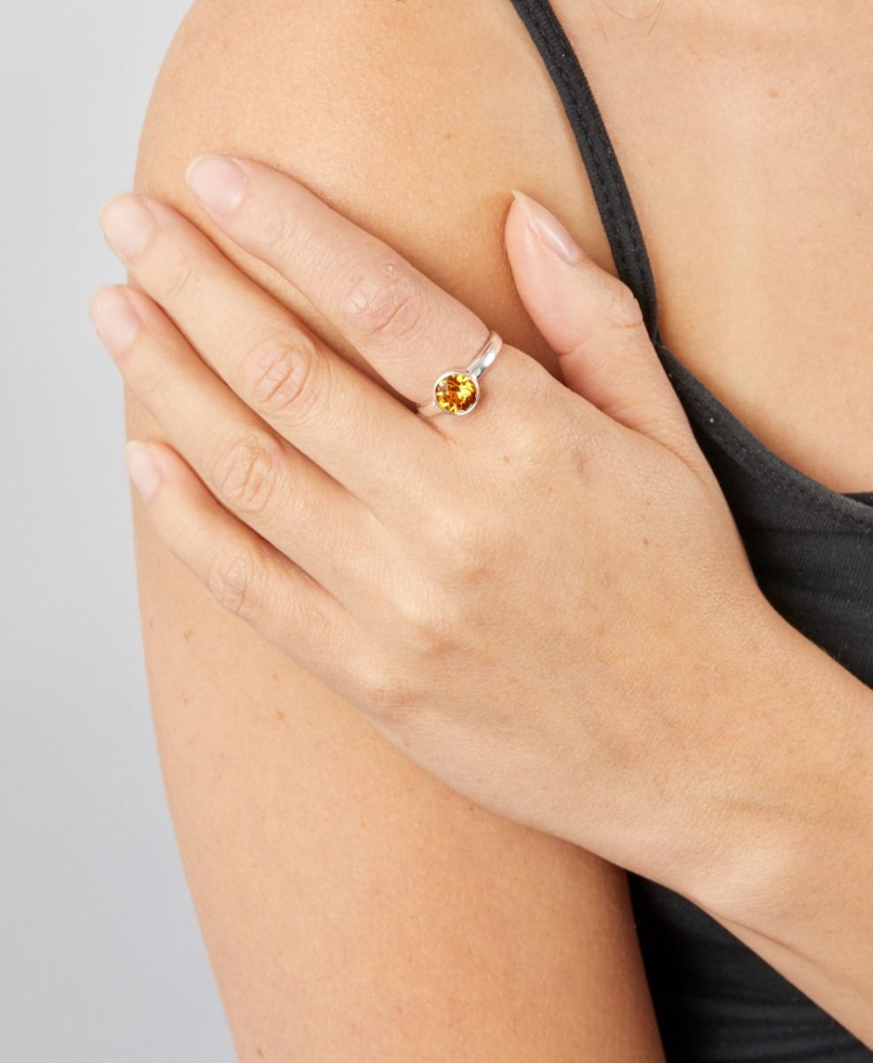 Silver November Birthstone Ring