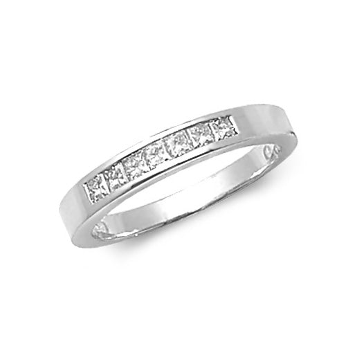 18ct White Gold Diamond 7 Stone Channel Set Ring