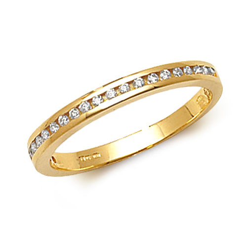 18ct Yellow Gold Half Eternity Ring