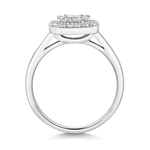 18ct White Gold Diamond Cluster Ring