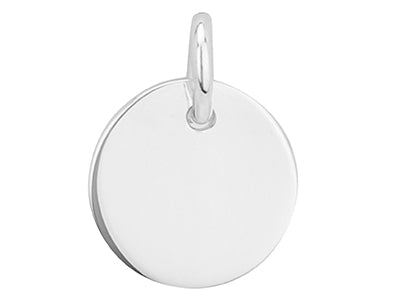 STERLING SILVER 12.5MM ROUND SMALL DISC