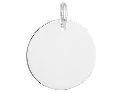 STERLING SILVER 15MM ROUND DISC
