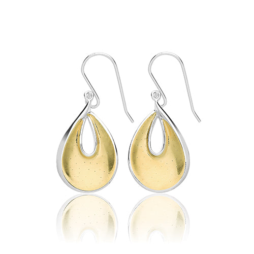 Sterling Silver & CZ Drop Earrings