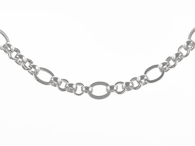 SILVER 7.4MM HANDMADE NECKLACE