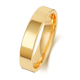 9ct Yellow Gold 4mm Flat Court Wedding Ring