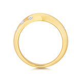 9ct Yellow Gold Diamond Set Crossover Ring