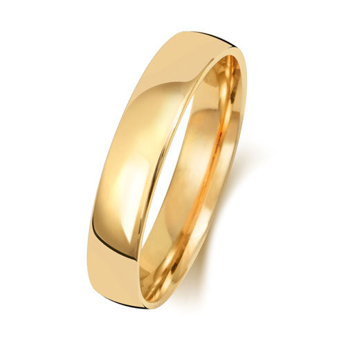 18ct Yellow Gold 4mm Court Wedding Ring