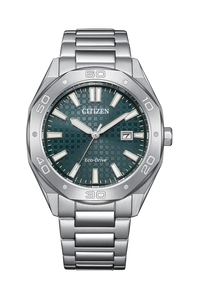 Citizen Green Dial Eco-Drive 100M Stainless Steel Watch