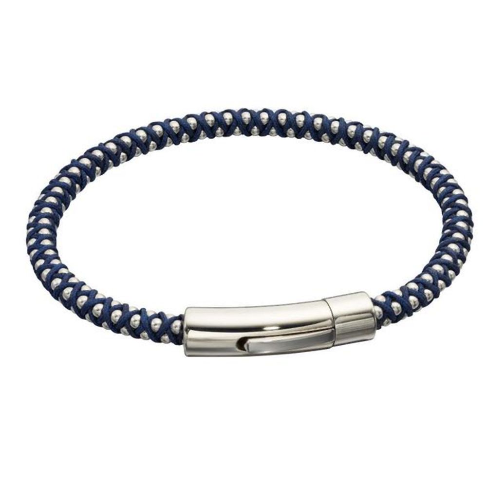 Fred Bennett Navy Para Cord Bead Bracelet
