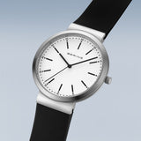Bering Classic | polished silver | Black Silicione S/W