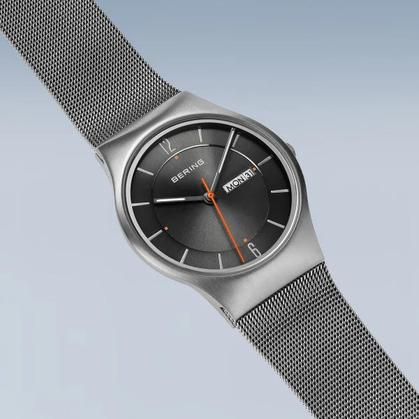Bering Classic | brushed grey | Mesh Bracelet Watch
