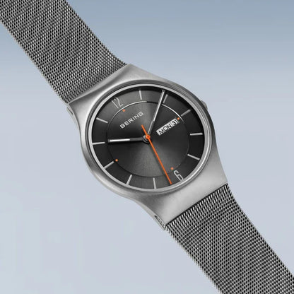 Bering Classic | brushed grey | Mesh Bracelet Watch