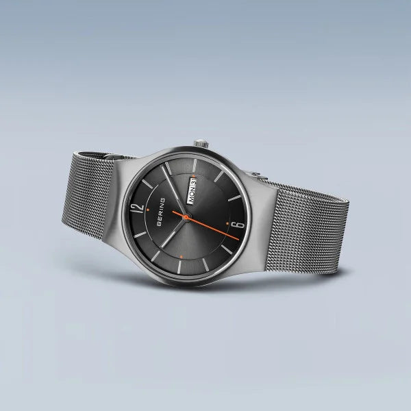 Bering Classic | brushed grey | Mesh Bracelet Watch