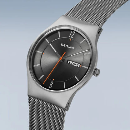 Bering Classic | brushed grey | Mesh Bracelet Watch