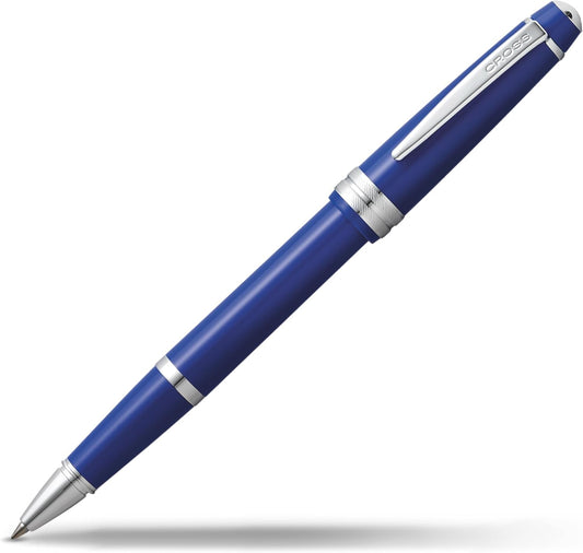 Bailey Light Polished Blue Resin Rollerball Pen