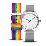 Bering Classic | polished silver | Unisex Mesh Bracelet Watch