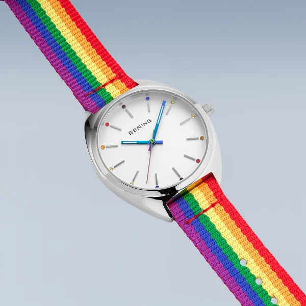 Bering Classic | polished silver | Unisex Mesh Bracelet