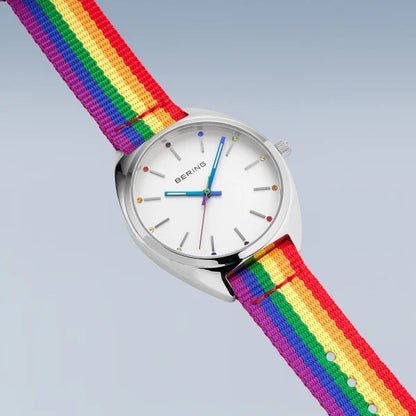 Bering Classic | polished silver | Unisex Mesh Bracelet